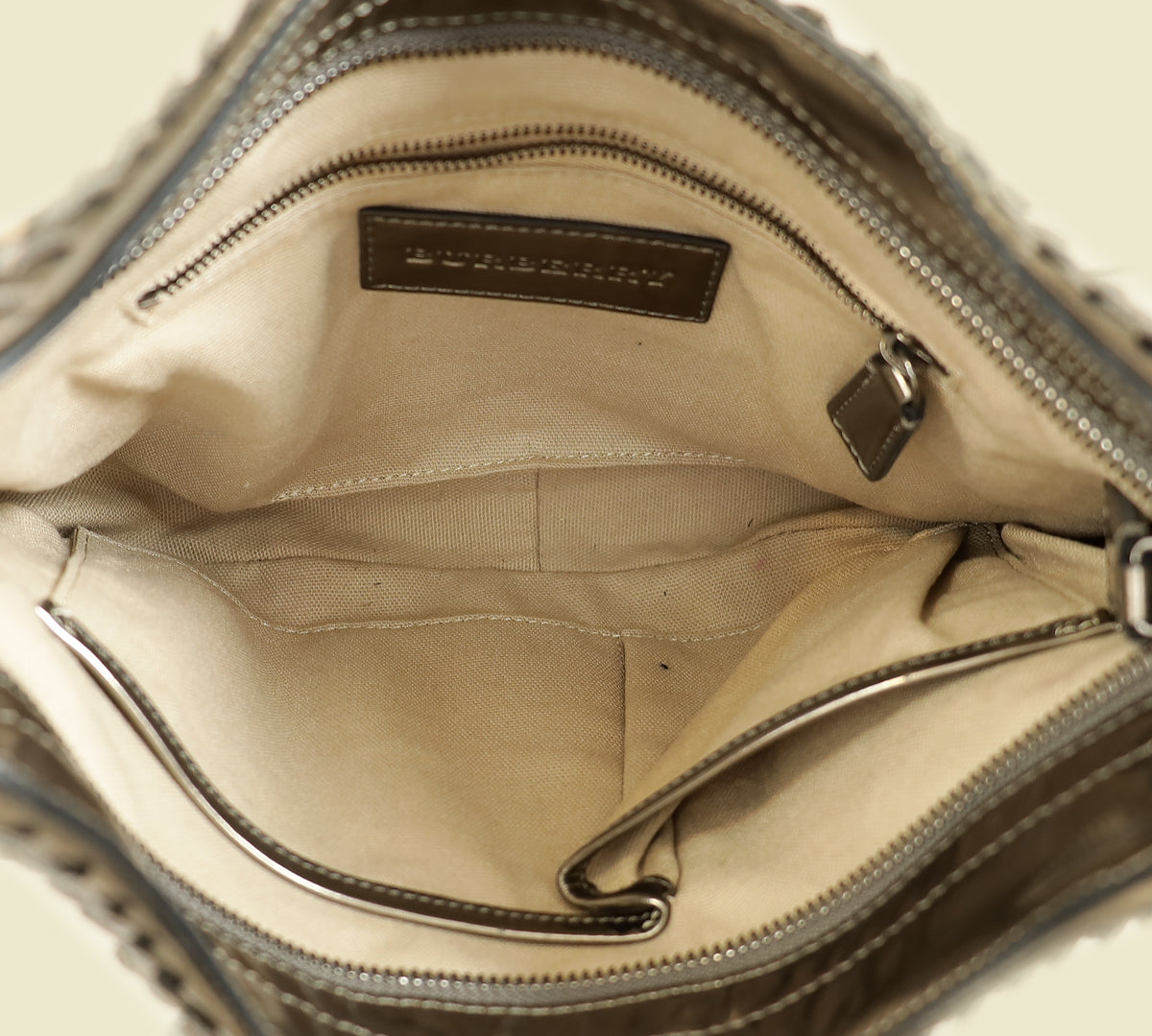 Burberry Bicolor Super Nova Check Hernville Star Studded Hobo Bag