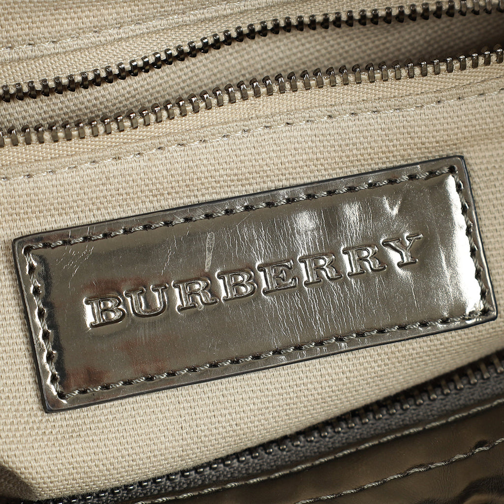 Burberry Bicolor Super Nova Check Hernville Star Studded Hobo Bag