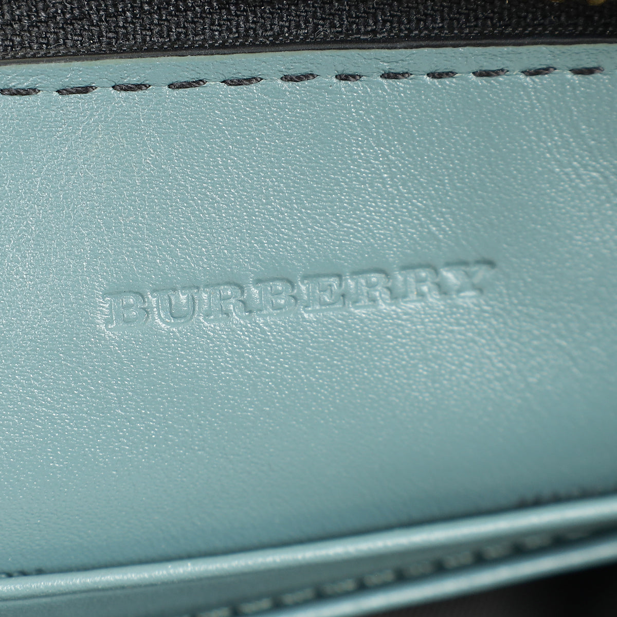 Burberry Blue Grey Heritage Grained Chichester Crossbody Bag