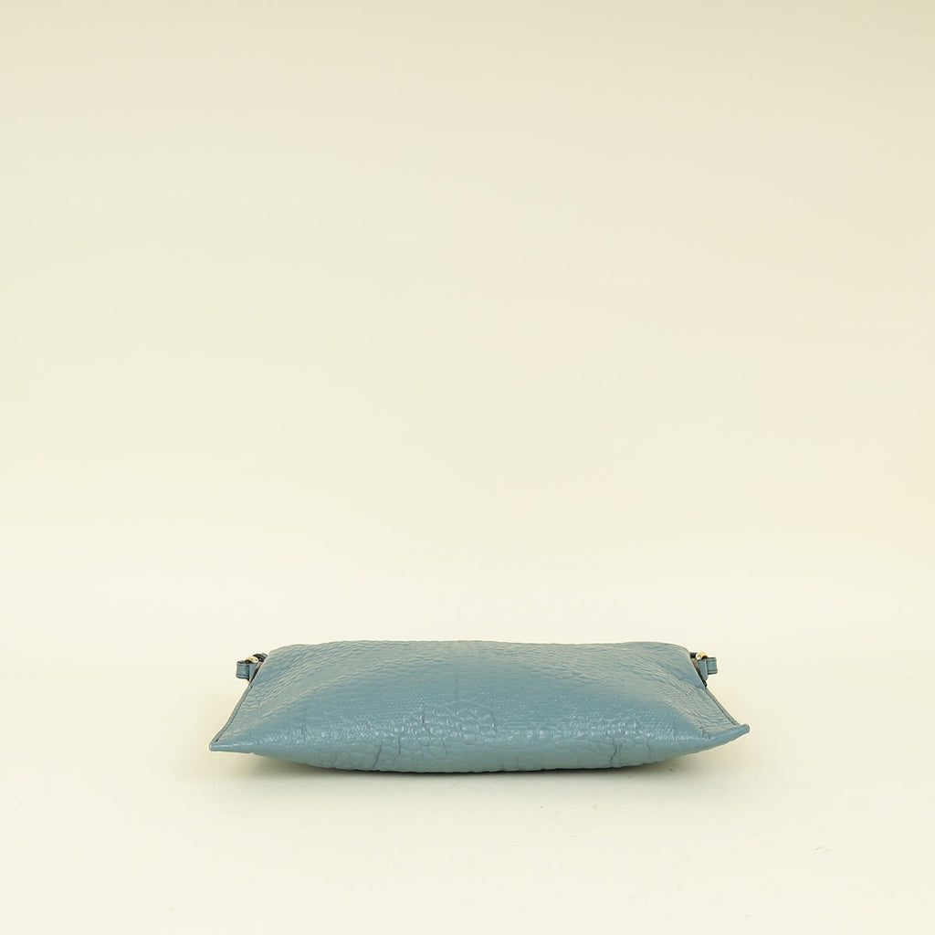 Burberry Blue Grey Heritage Grained Chichester Crossbody Bag