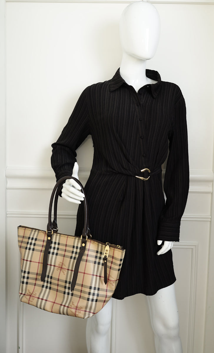 Burberry Beige Haymarket Check Salisbury Tote Bag