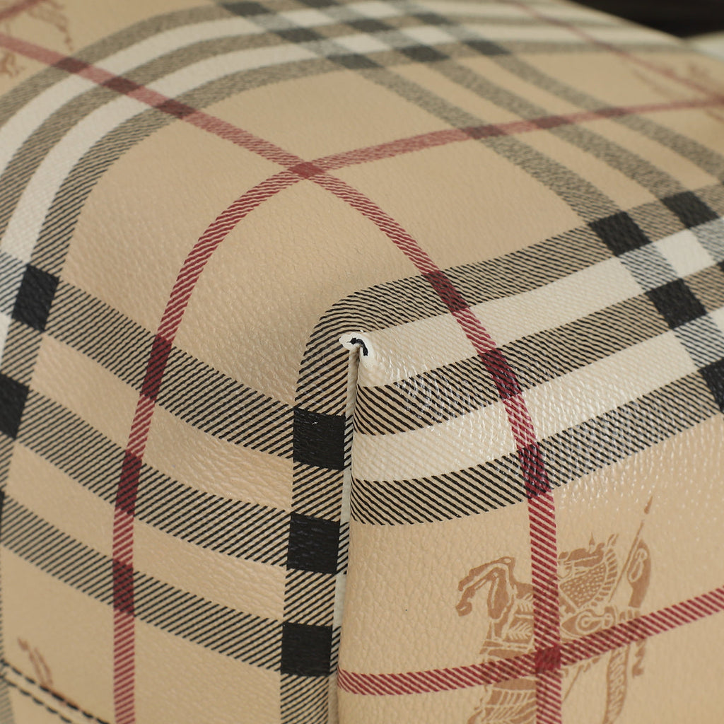 Burberry Beige Haymarket Check Salisbury Tote Bag