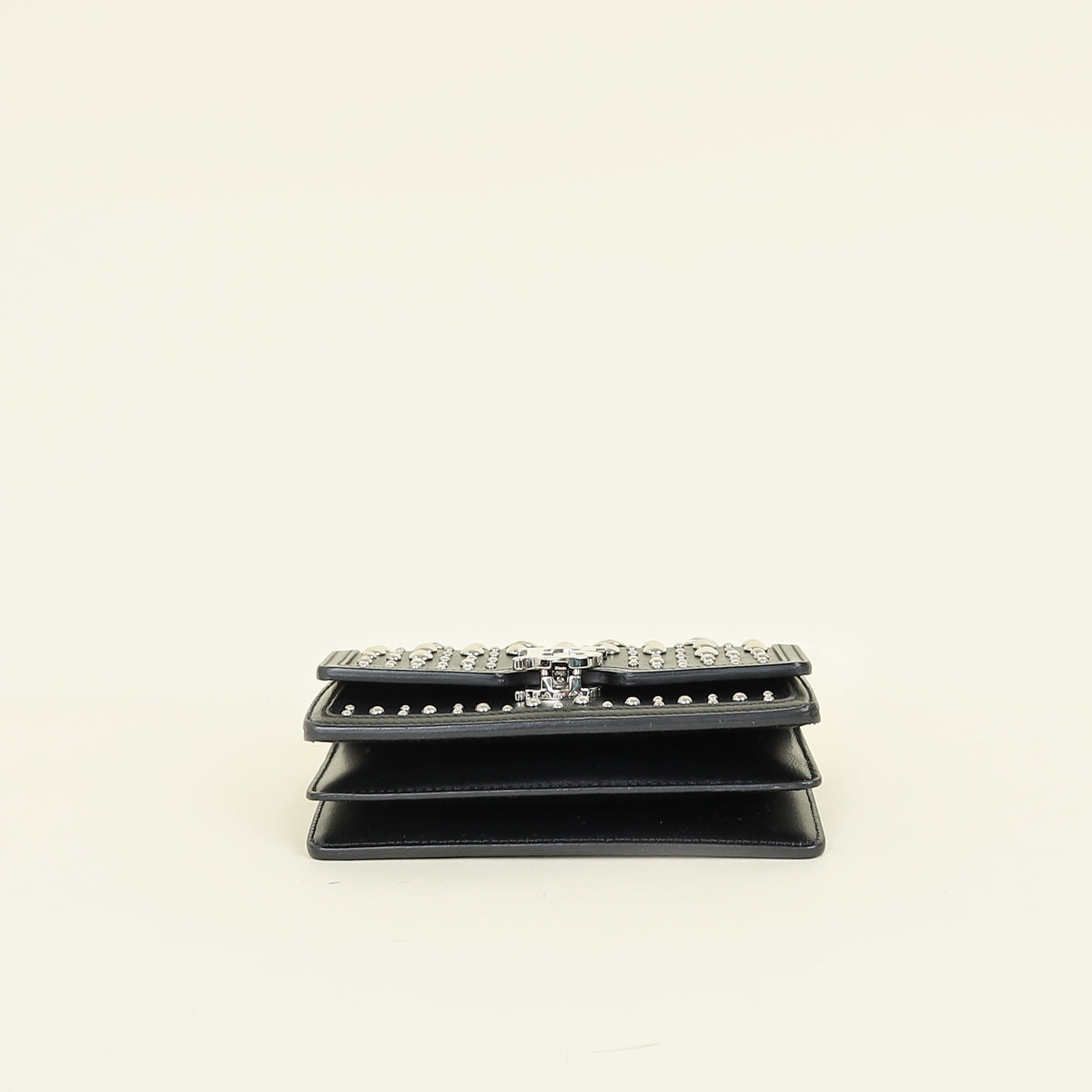 Burberry Black TB Logo Studded Mini Chain Bag