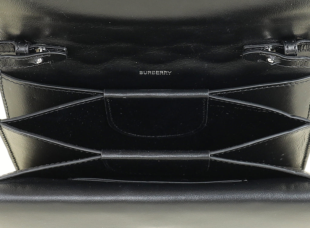 Burberry Black TB Logo Studded Mini Chain Bag