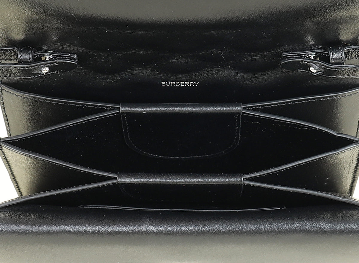 Burberry Black TB Logo Studded Mini Chain Bag