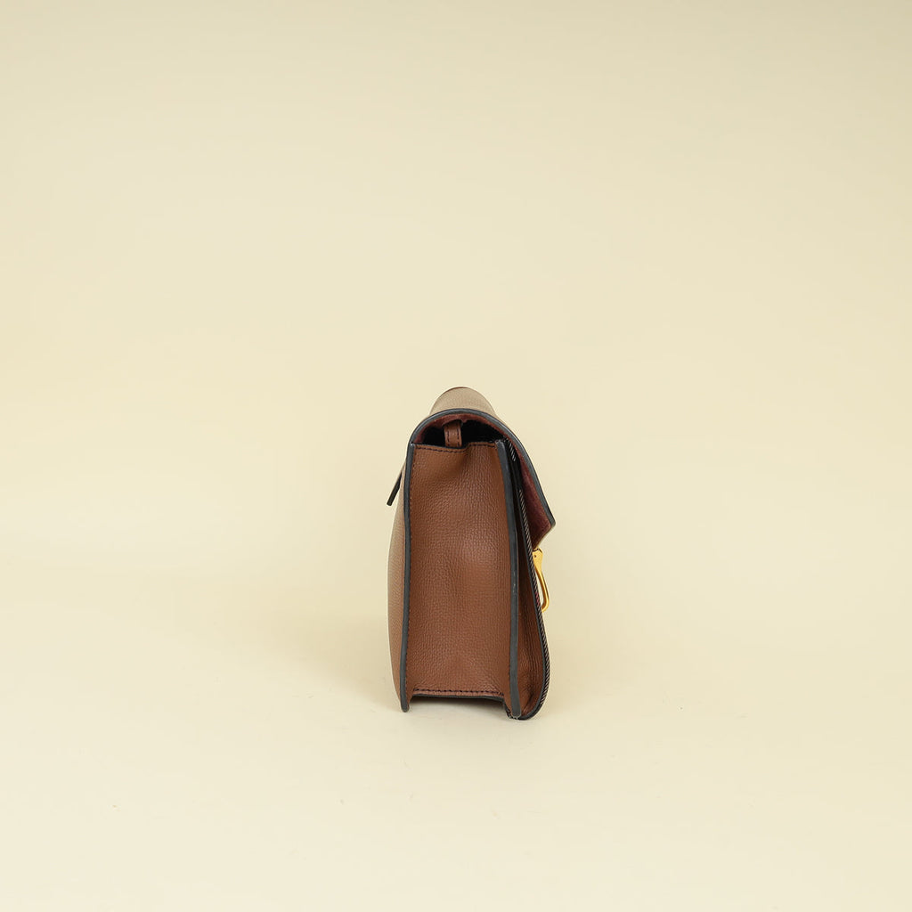 Burberry Brown House Check Macken Crossbody Bag