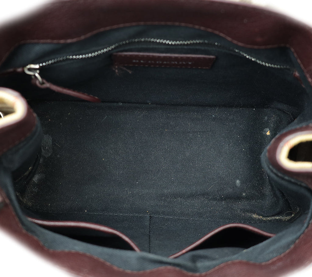 Burberry Bicolor Haymarket Banner Small Tote Bag