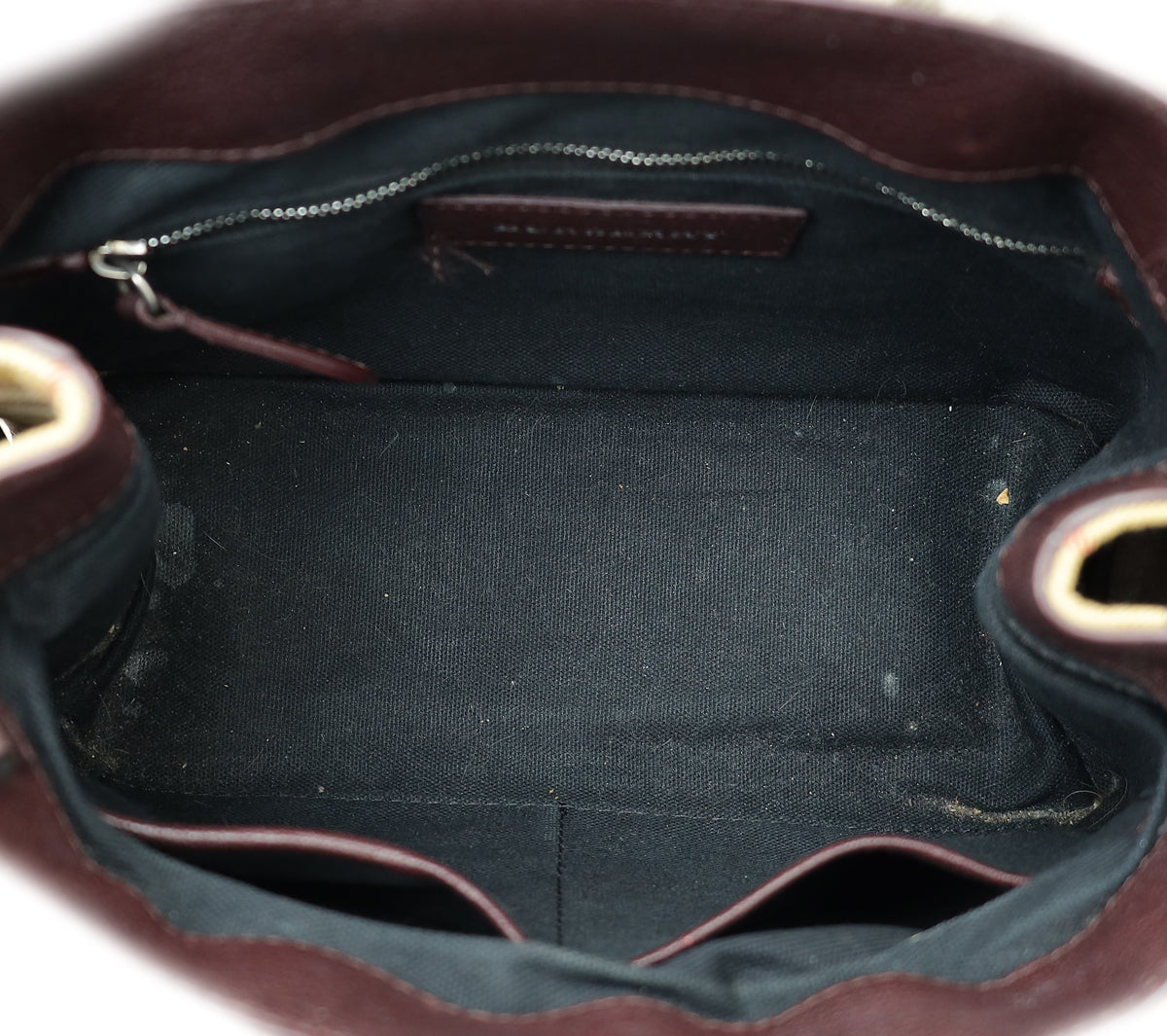 Burberry Bicolor Haymarket Banner Small Tote Bag