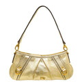 Burberry Metallic Gold Pleated Shoulder Bag