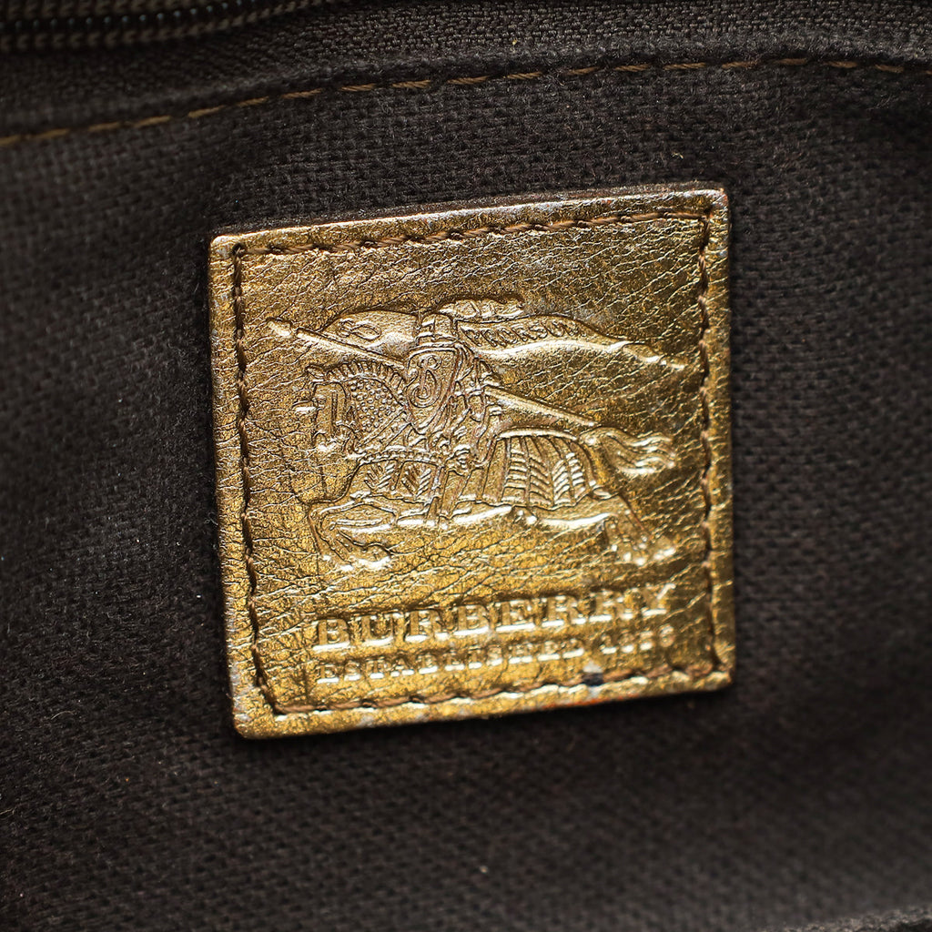 Burberry Bicolor Haymarket Pochette Bag