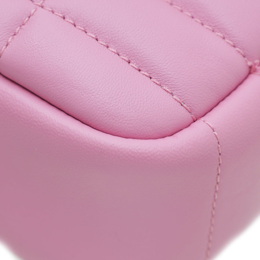 Burberry Primrose Pink Quilted Lola Camera Mini Bag