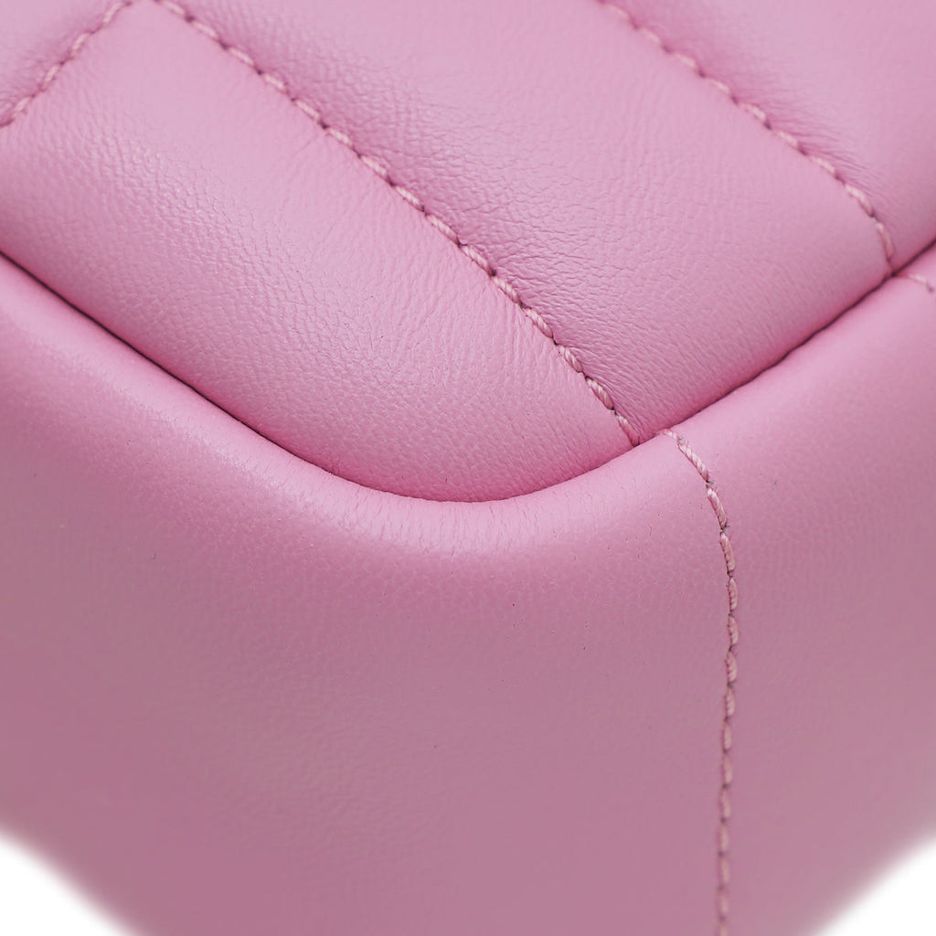 Burberry Primrose Pink Quilted Lola Camera Mini Bag