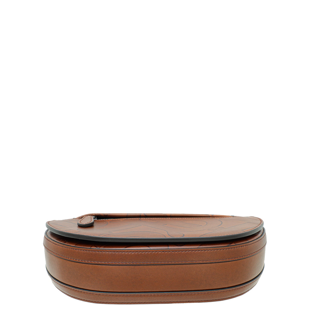 Burberry Briar Brown TB Embossed Small Olympia Bag