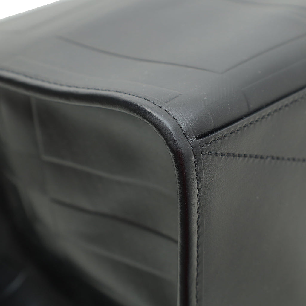 Burberry Black Embossed Check Denny Tote Bag