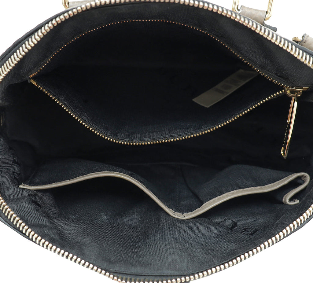 Burberry Etoupe Heritage Grain Small Orchard Bowling Bag