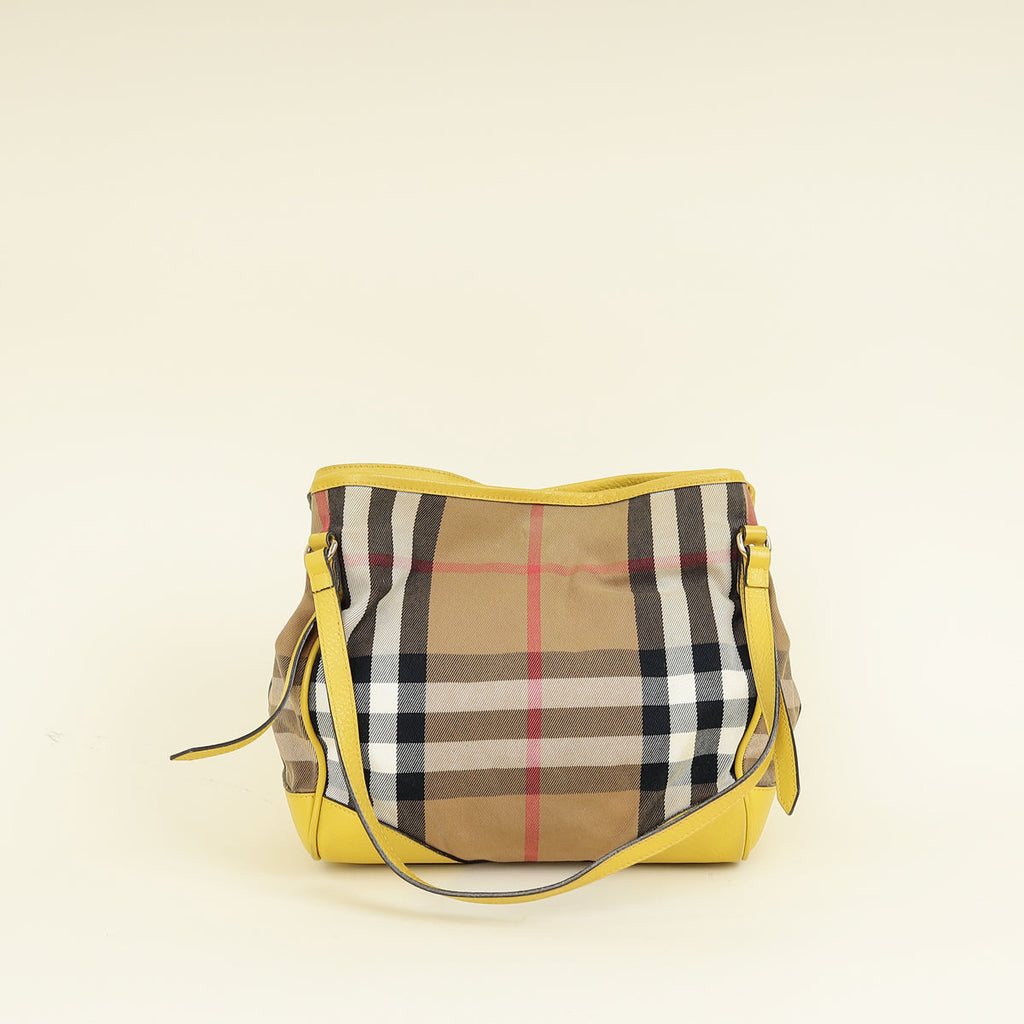 Burberry Bicolor House Check Canterbury Tote Bag