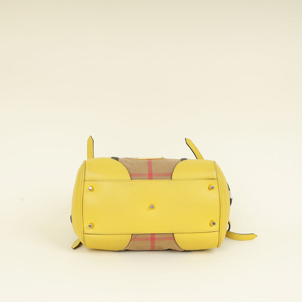 Burberry Bicolor House Check Canterbury Tote Bag