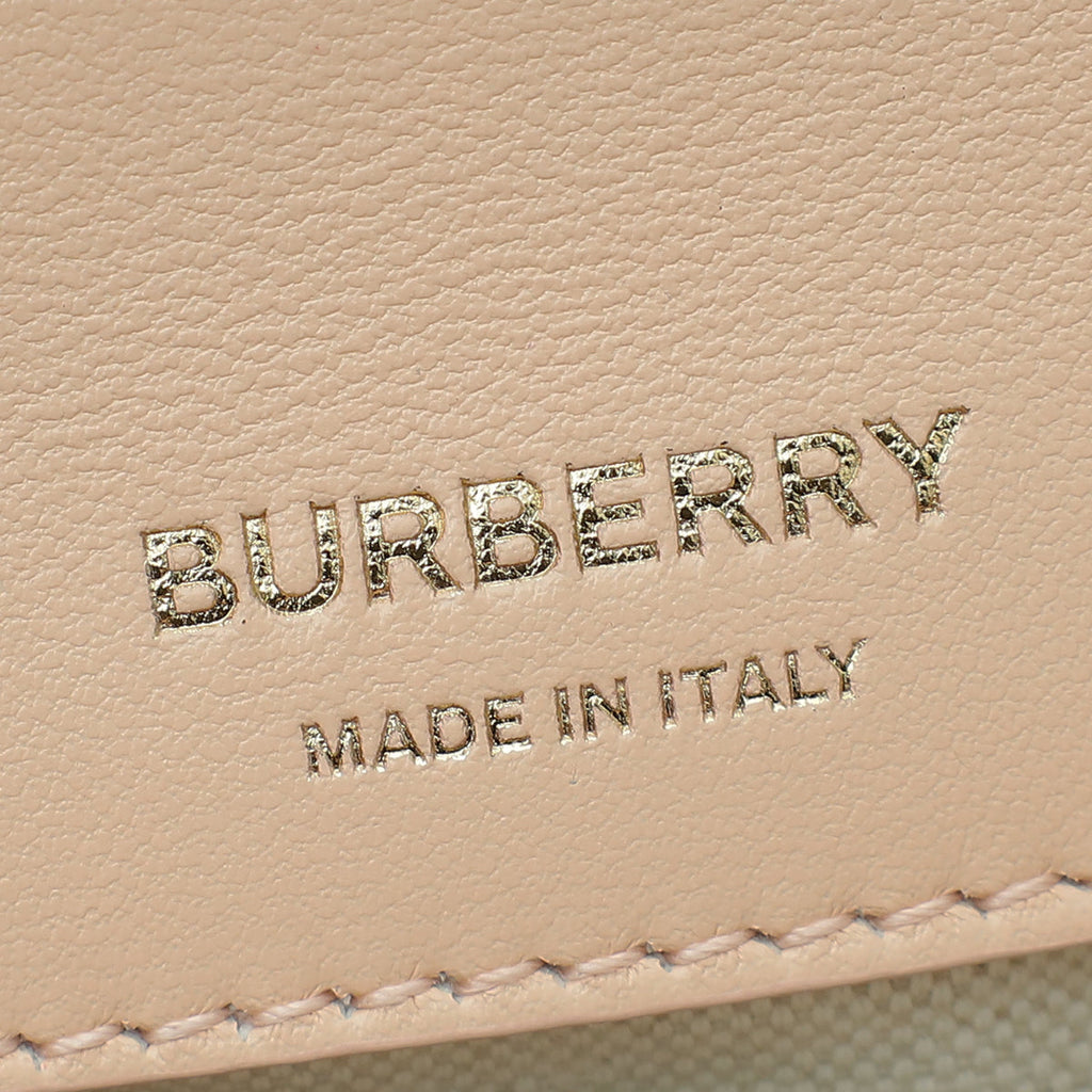 Burberry Peach Pink Quilted Lola Small Chain Bag