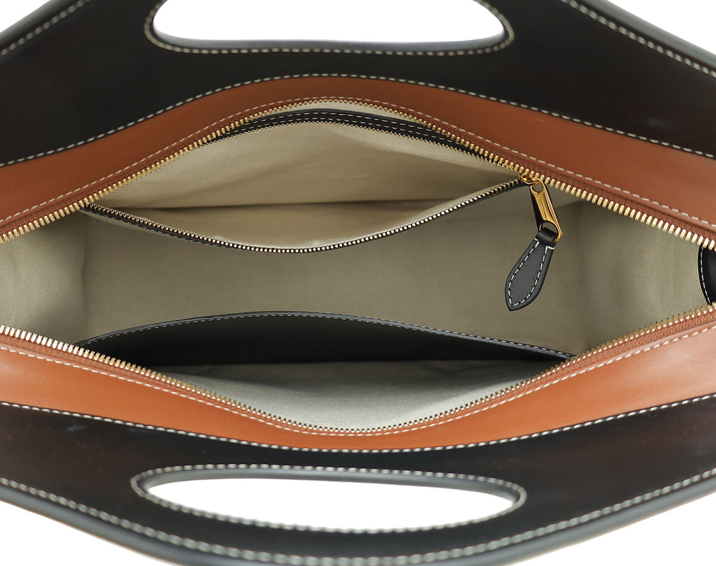 Burberry Bicolor Pocket Tote Medium Bag