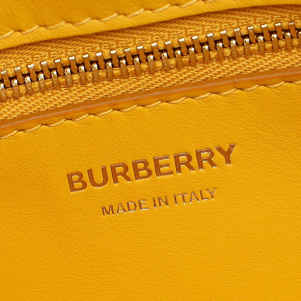 Burberry Marigold Lizard Embossed Frances Top Handle Bag
