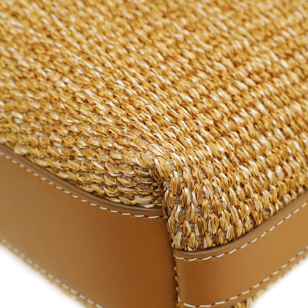 Burberry Bicolor Rafia Duncan Pouch
