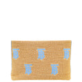 Burberry Bicolor Rafia Duncan Pouch