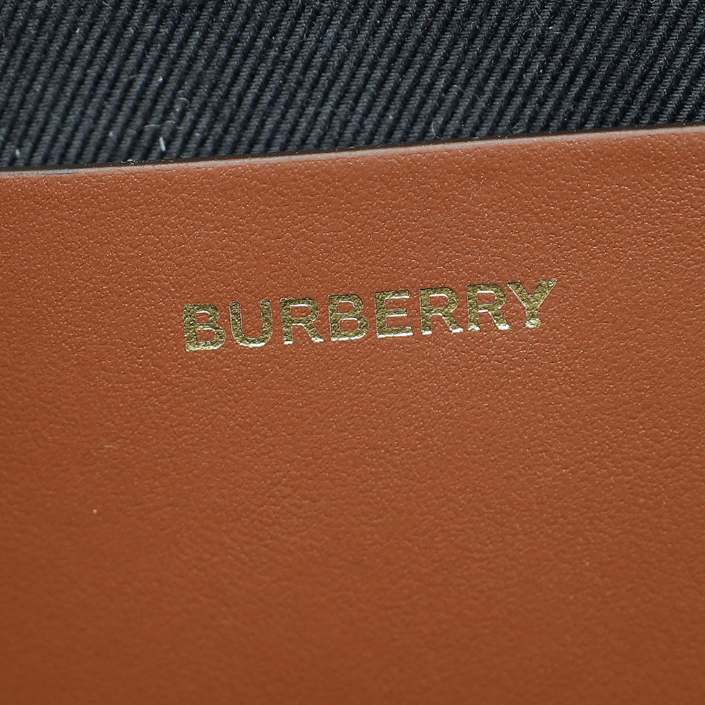 Burberry Dark Birch Brown Check Bio-based Medium Freya Tote Bag