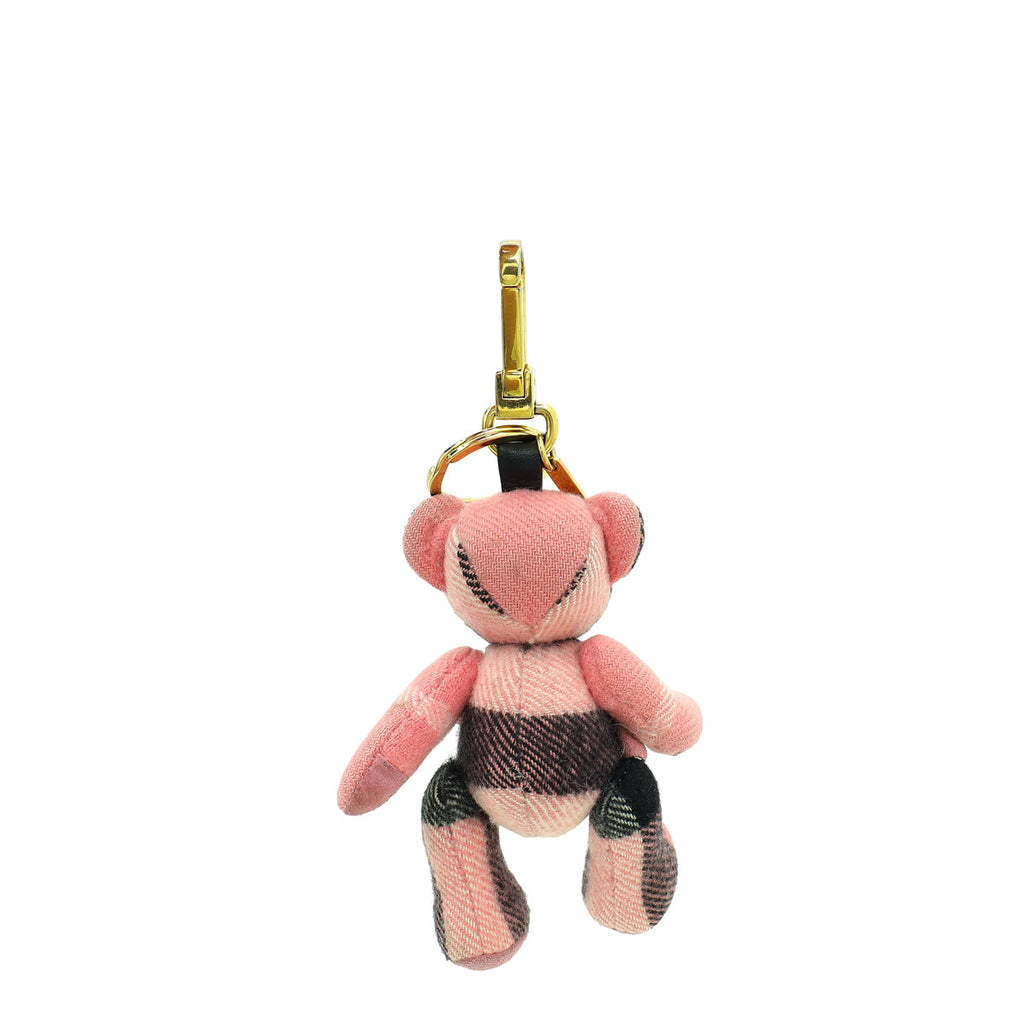 Burberry Pink Check Thomas Bear Bag Charm