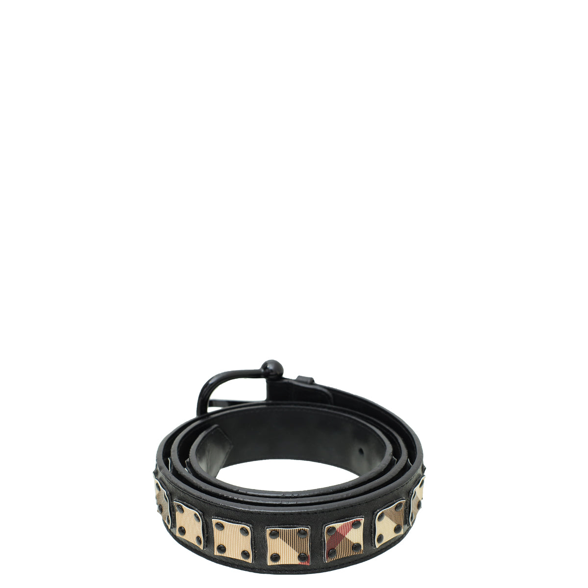 Burberry Black Vintage Check Buckle Belt 40