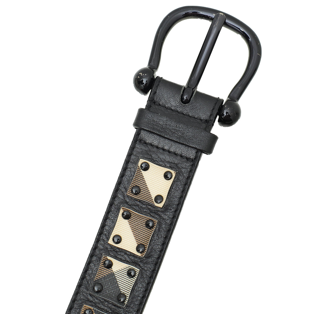 Burberry Black Vintage Check Buckle Belt 40