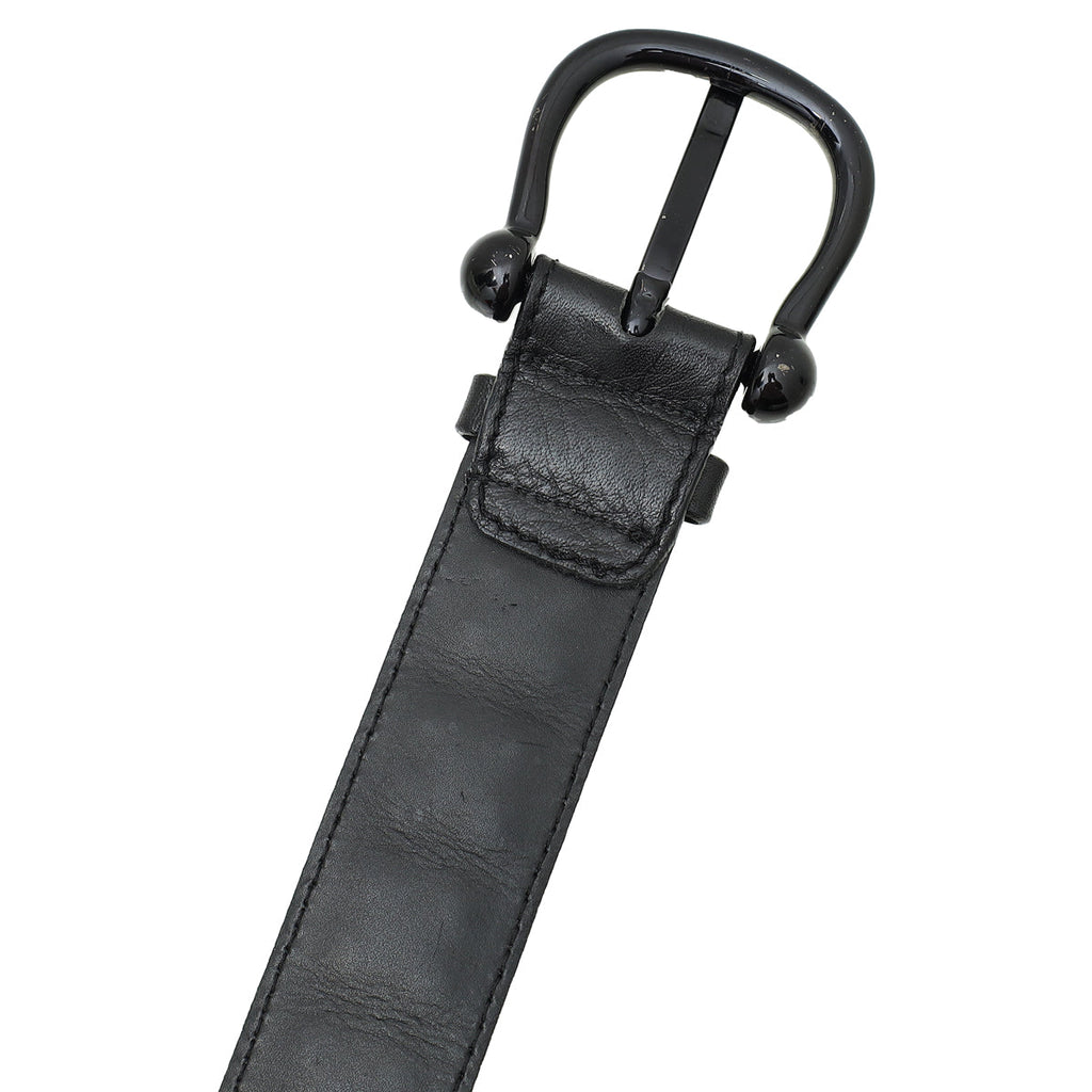 Burberry Black Vintage Check Buckle Belt 40