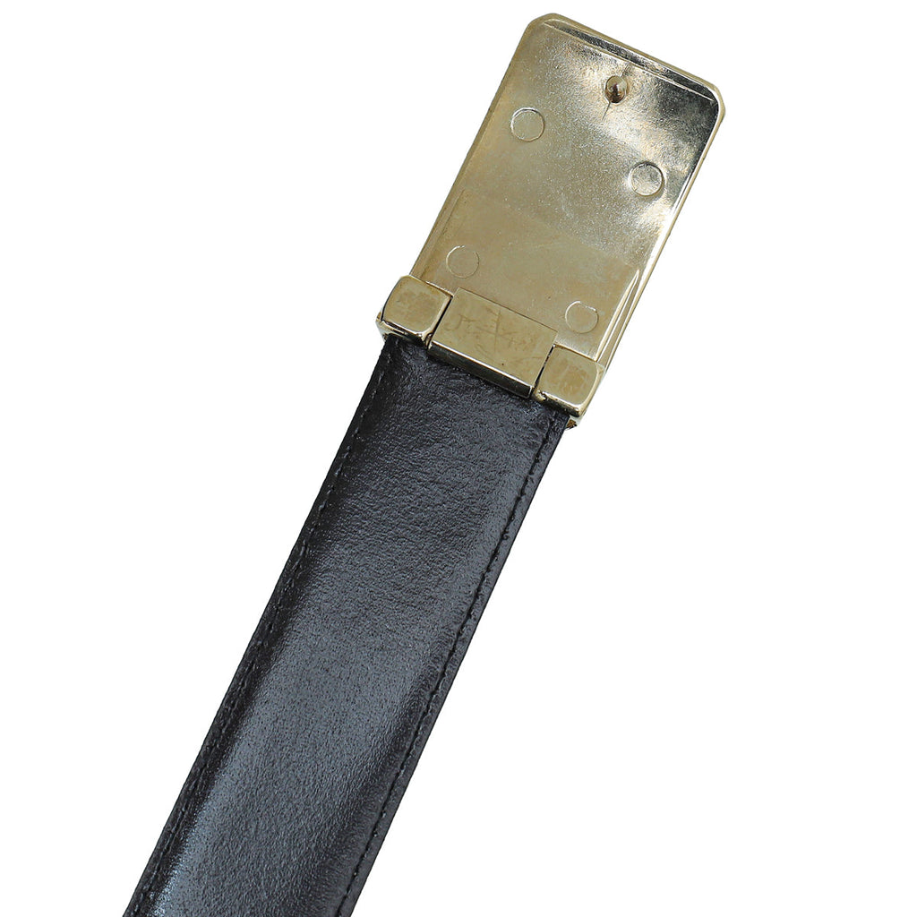 Burberry Bicolor Haymarket Check Buckle Belt 40
