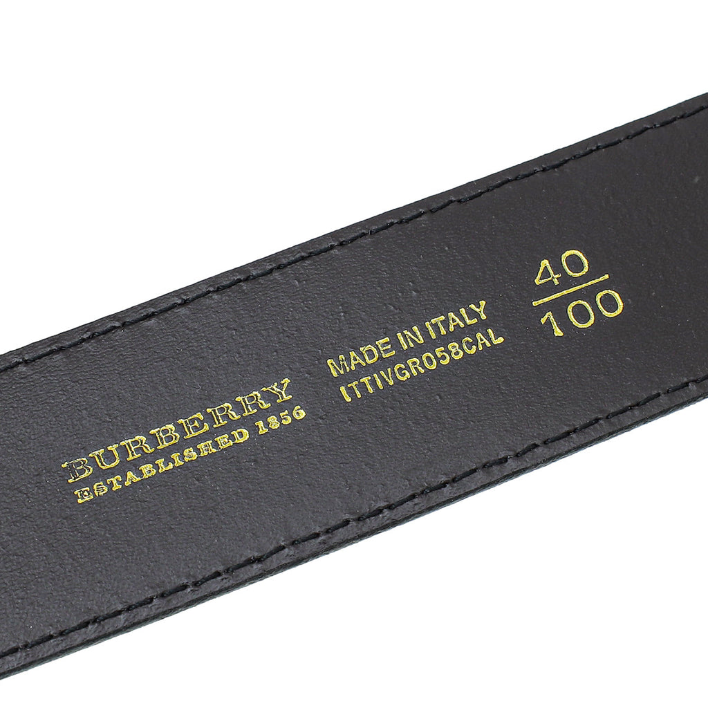 Burberry Archive Beige Reversible Haymarket Check Buckle Belt 40