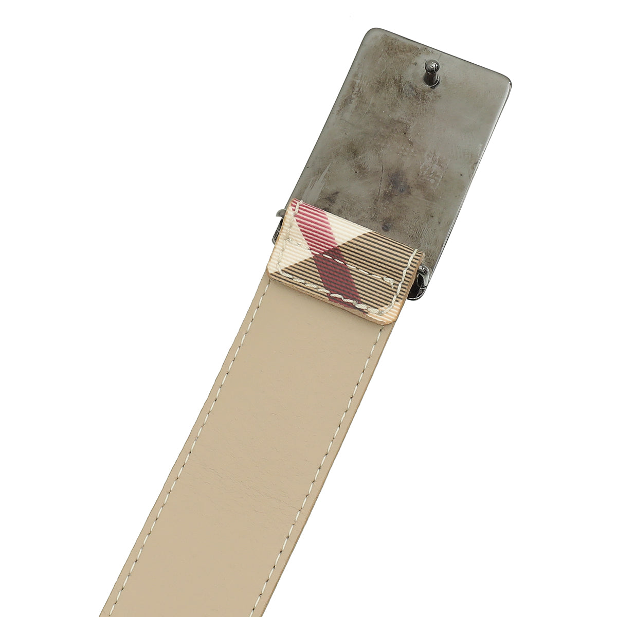 Burberry Beige Multicolor Nova Check Belt 44