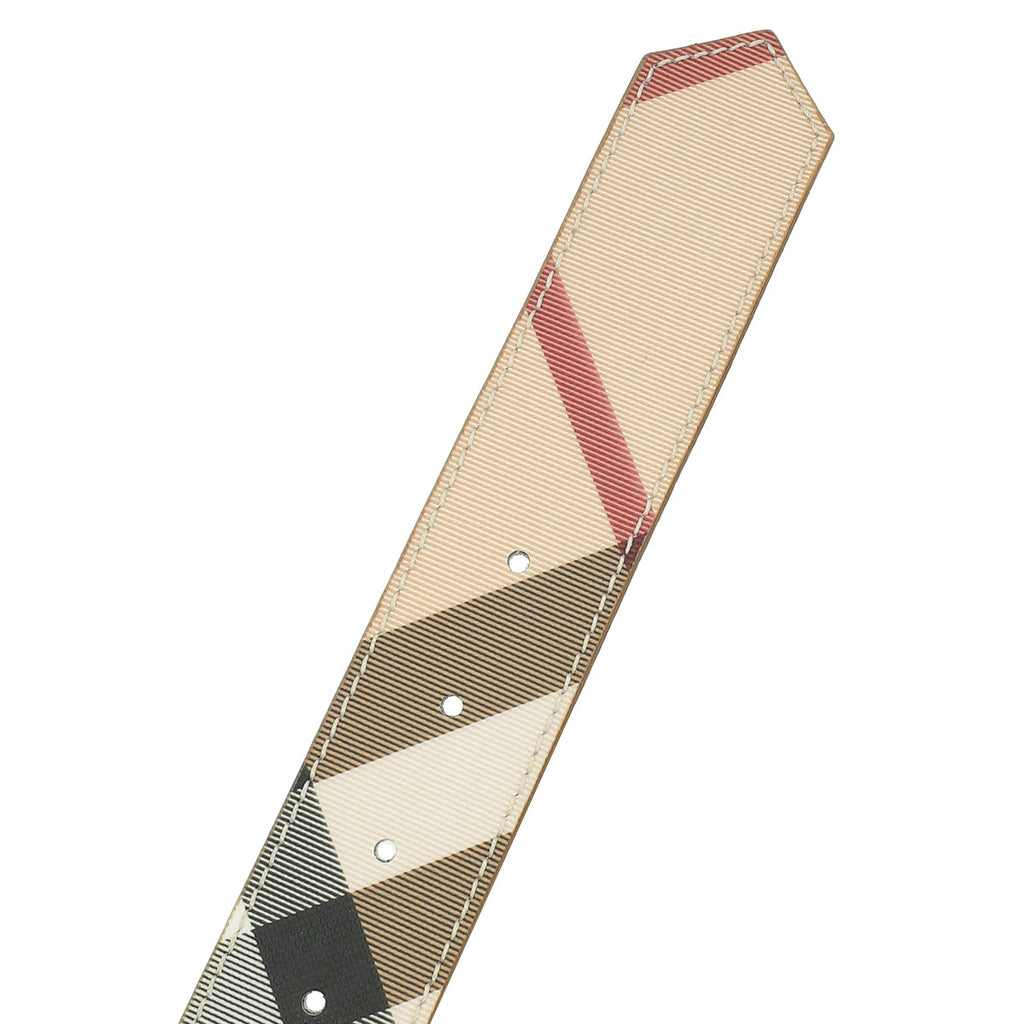 Burberry Beige Multicolor Nova Check Belt 44