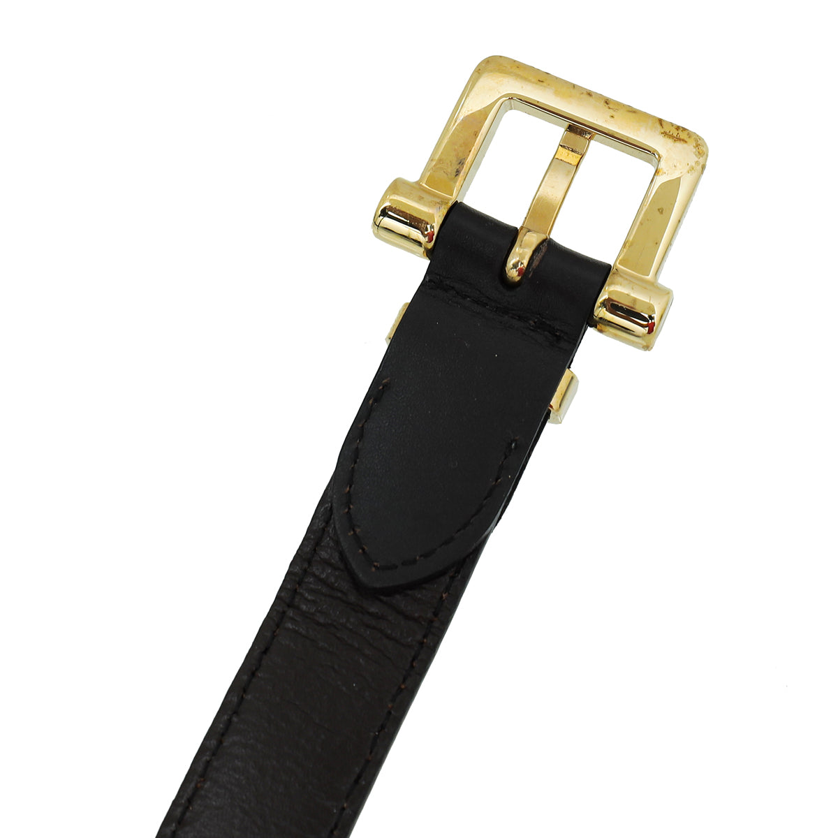 Burberry Bicolor House Check Buckle Belt 32