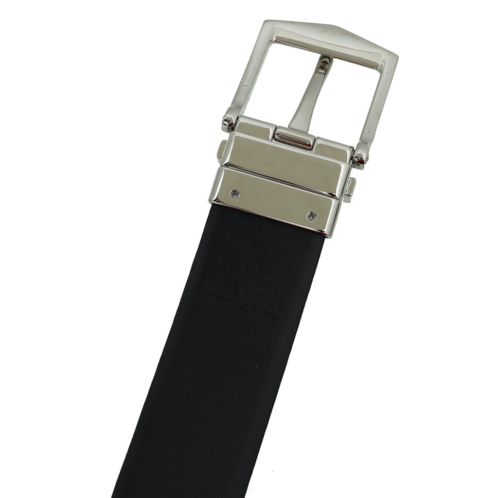 Burberry Black Embossed Check Buckle Belt 32