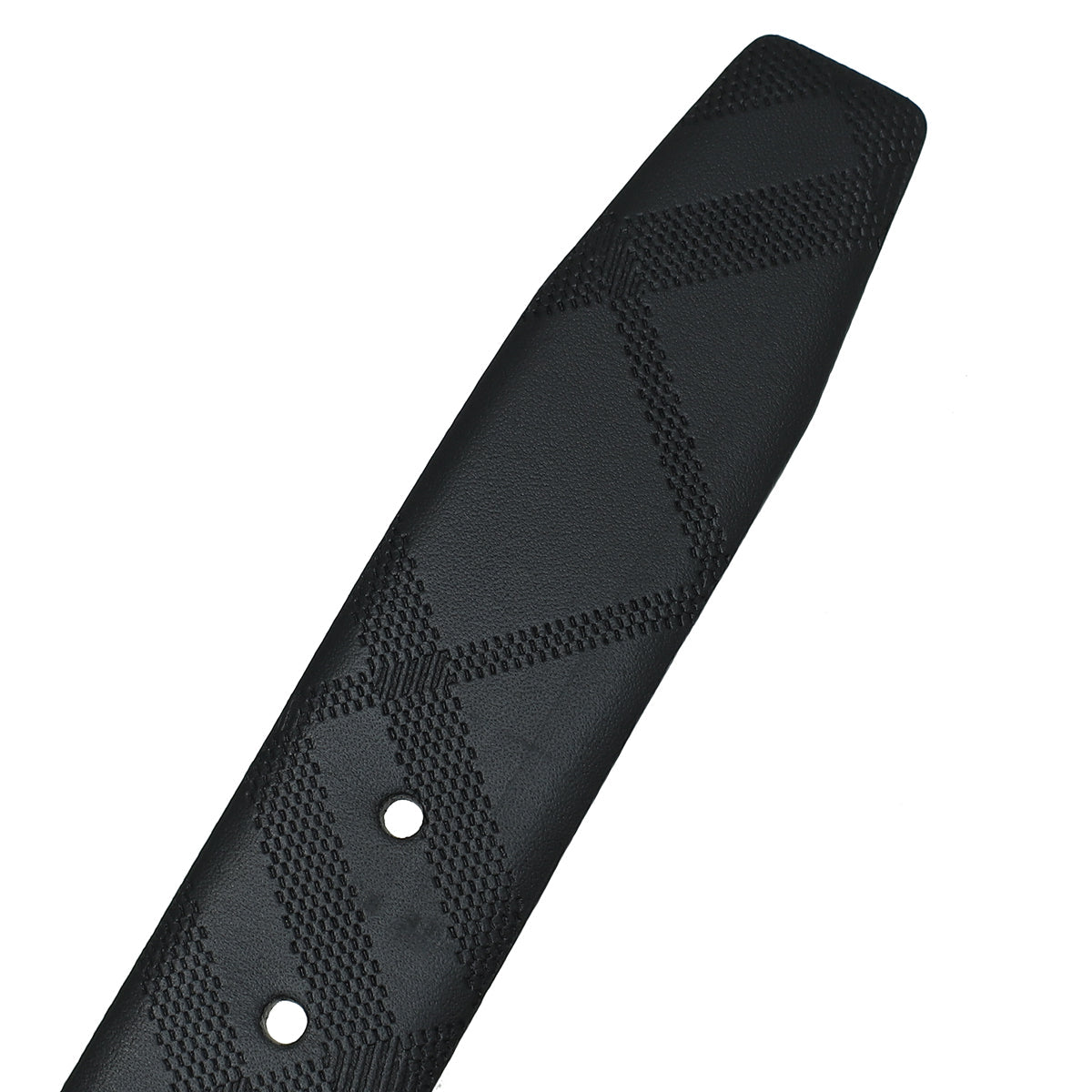 Burberry Black Embossed Check Buckle Belt 32
