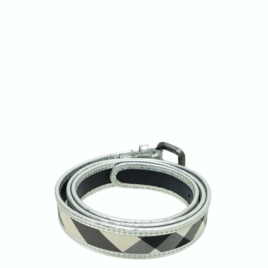 Burberry Multicolor Smoke Check Belt 44