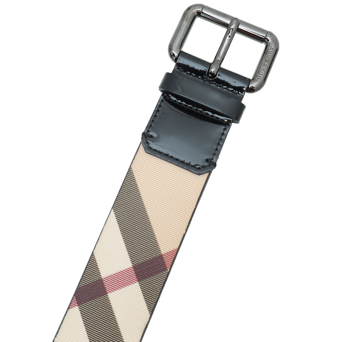 Burberry Bicolor Haymarket 40mm Belt 34