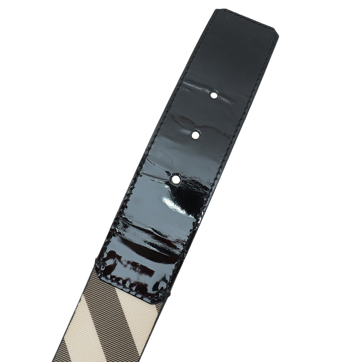 Burberry Bicolor Haymarket 40mm Belt 34