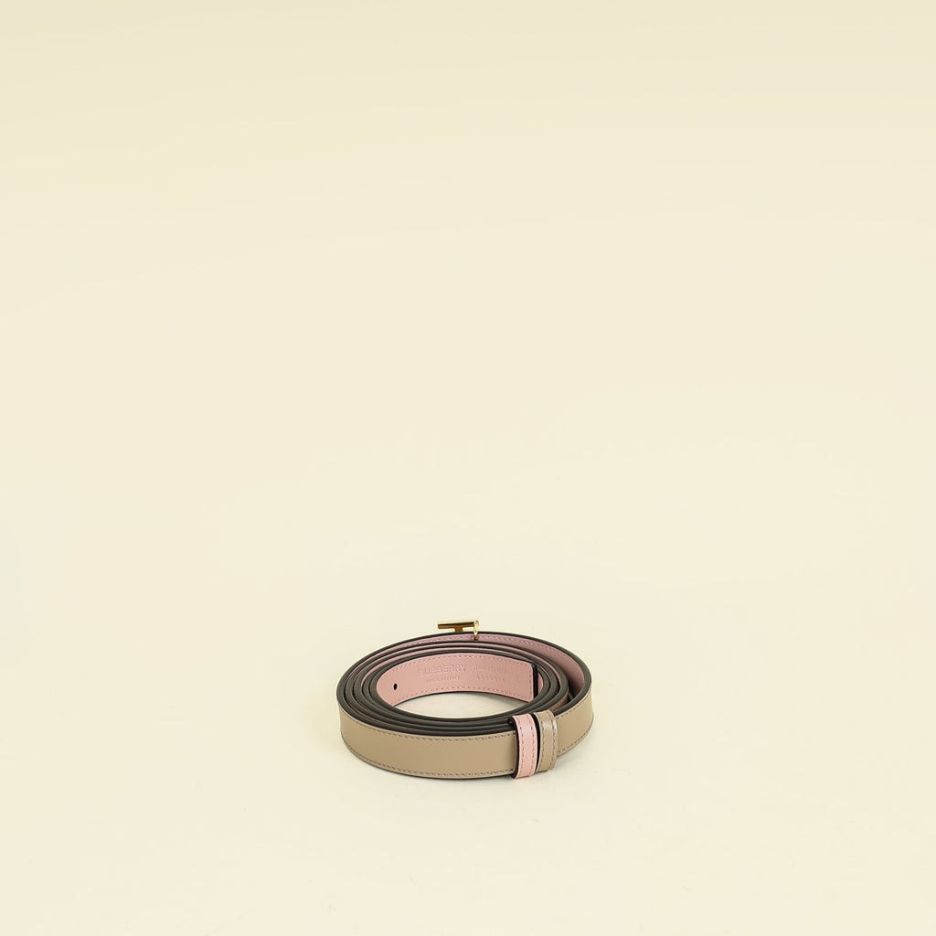 Burberry Bicolor Reversible TB Buckle Belt