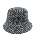 Burberry Grey Monogram Wool Large Bucket Hat