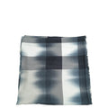 Burberry Gray Ombre Smoke Check Fringe Silk Scarf