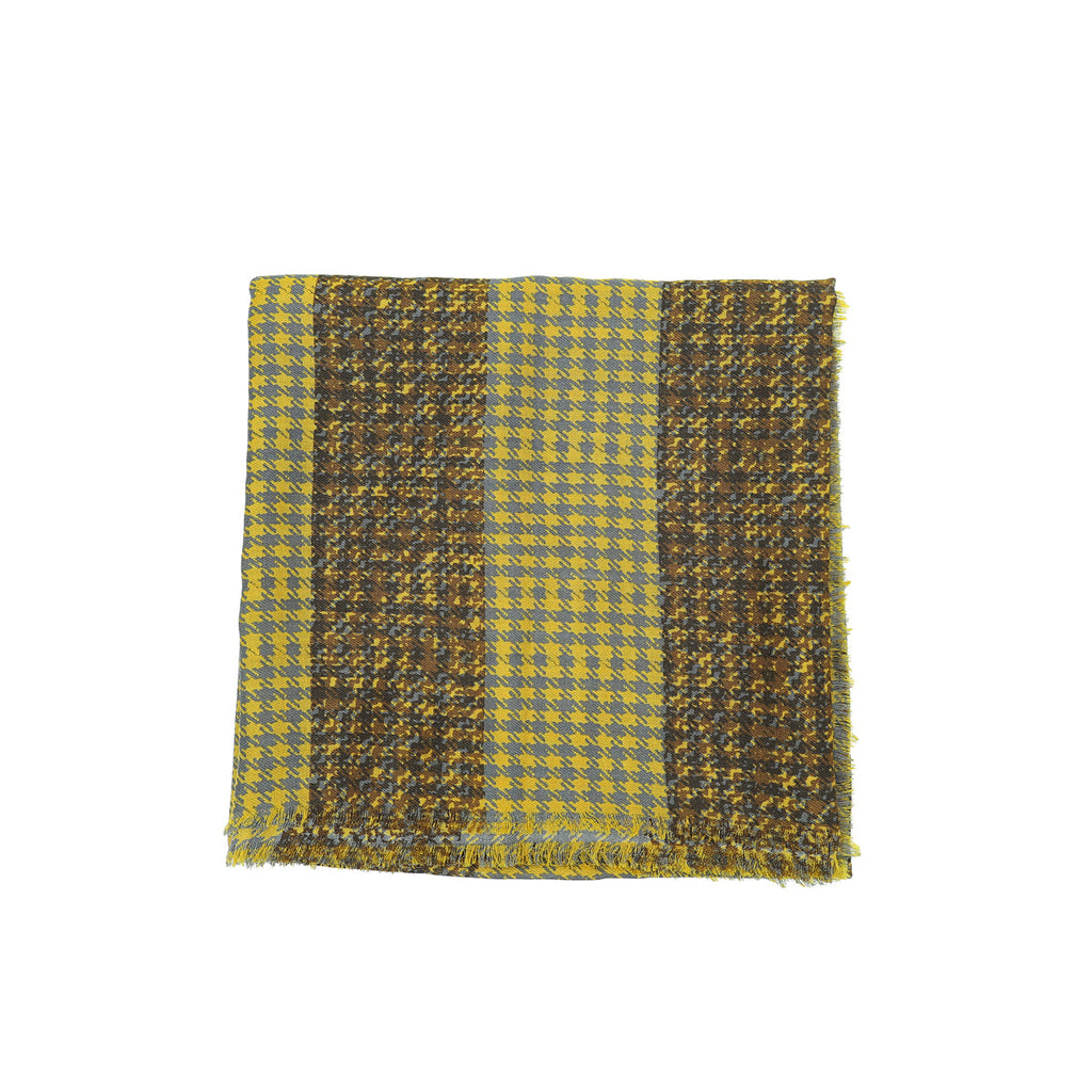 Burberry Bicolor Houndstooth Check Print Scarf