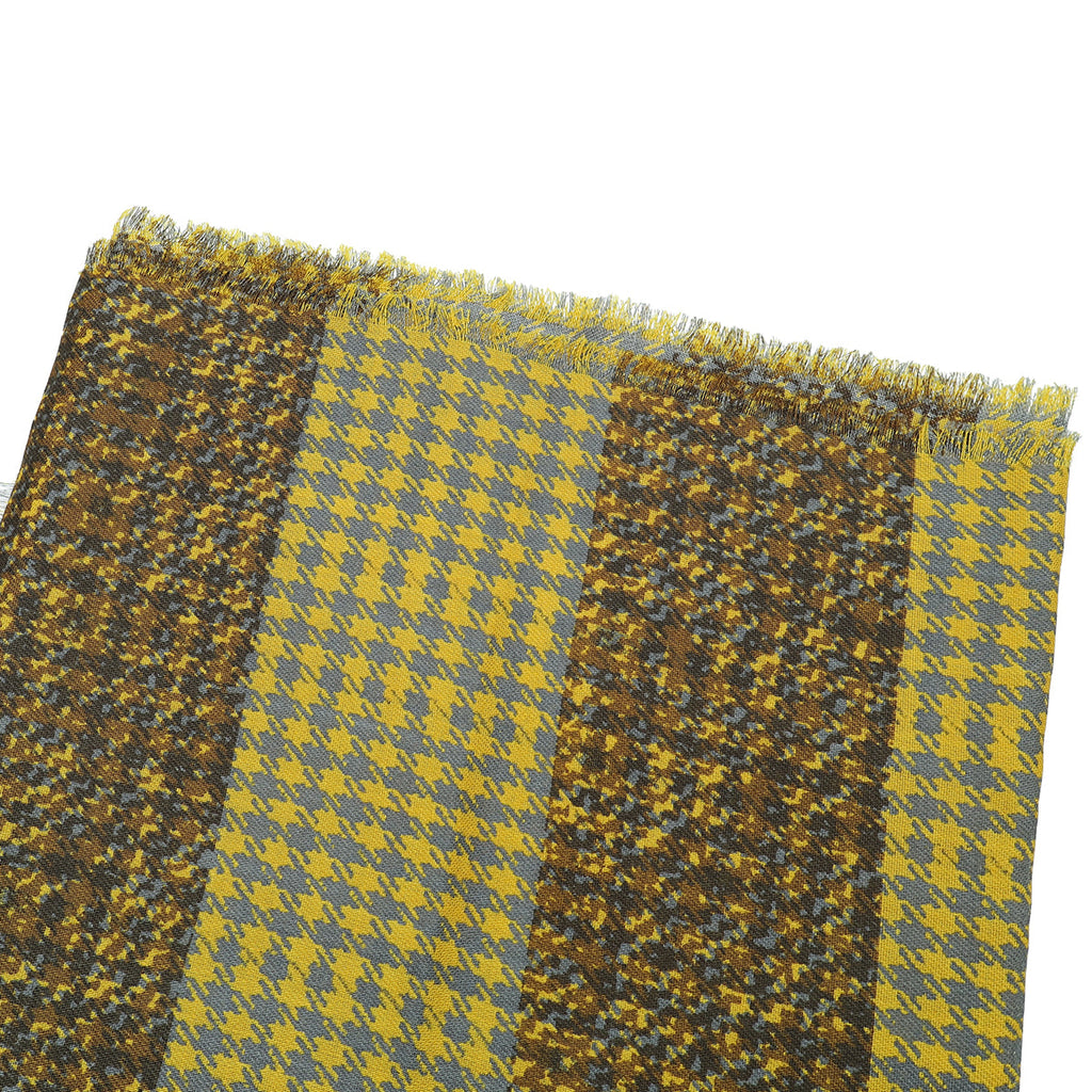 Burberry Bicolor Houndstooth Check Print Scarf