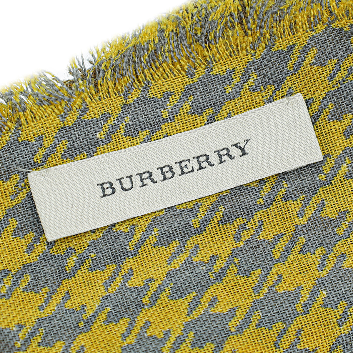 Burberry Bicolor Houndstooth Check Print Scarf