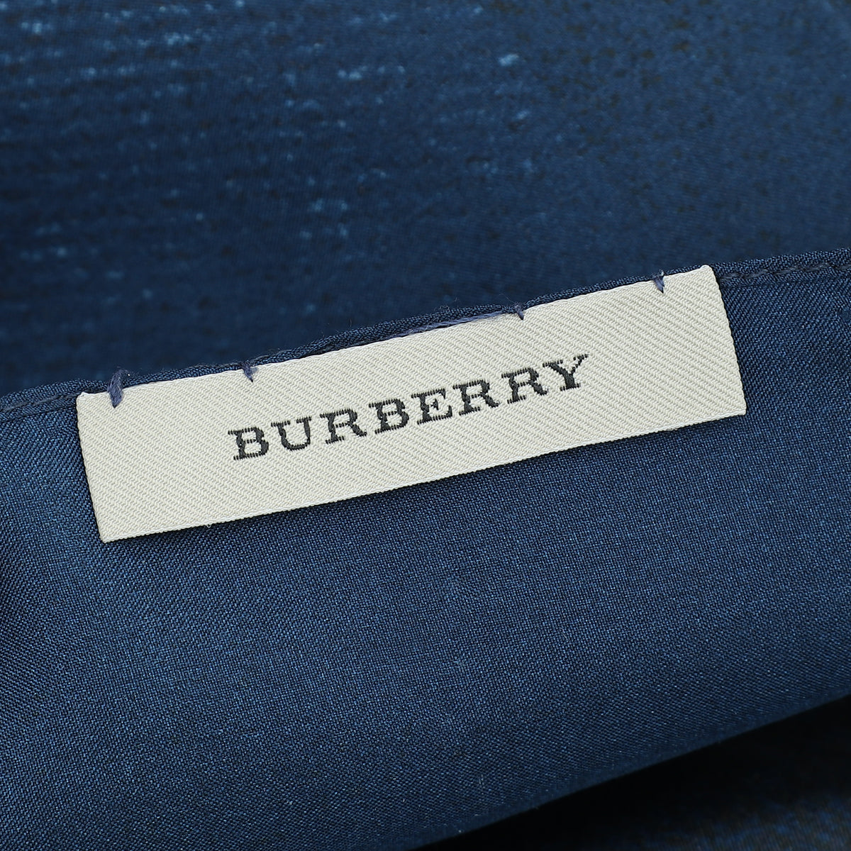 Burberry Blue Check Print Fringe Scarf