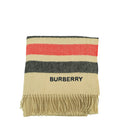 Burberry Beige Check Logo Cashmere Scarf