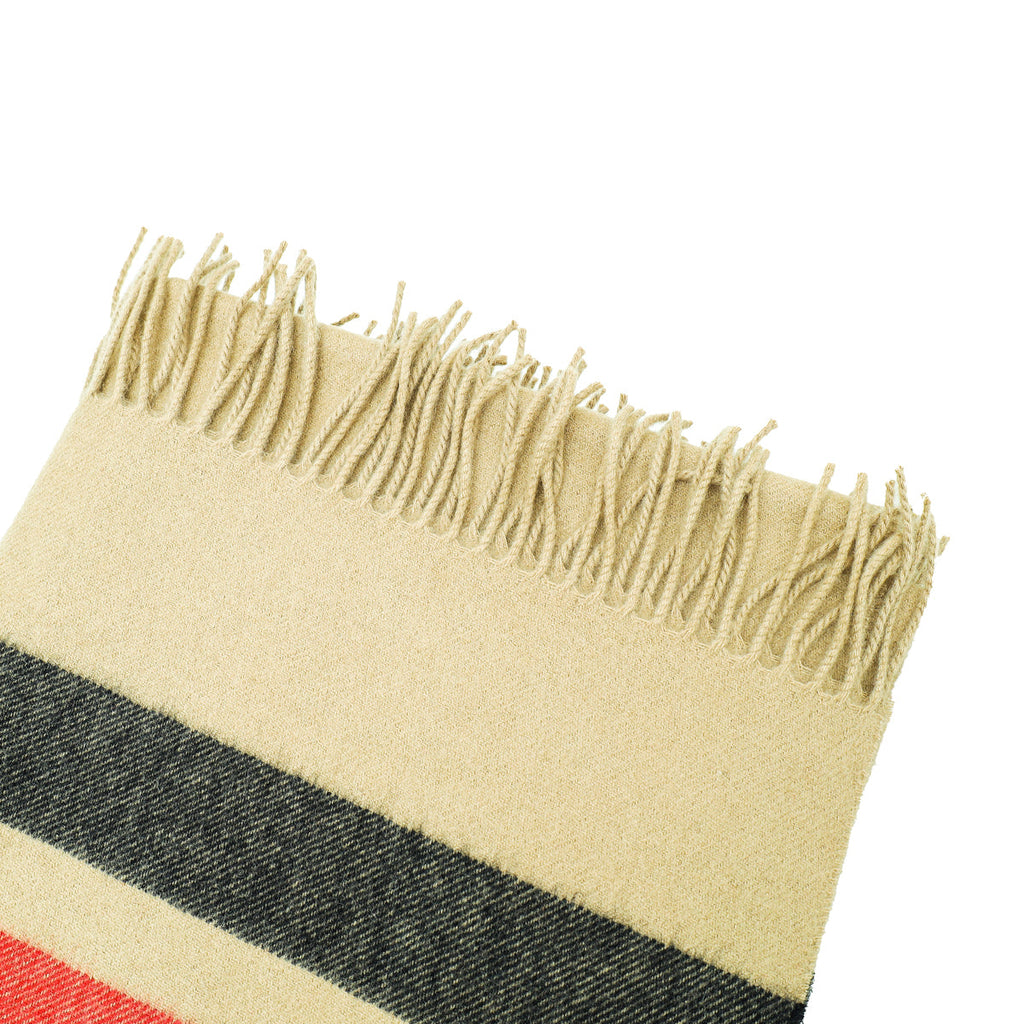 Burberry Beige Check Logo Cashmere Scarf